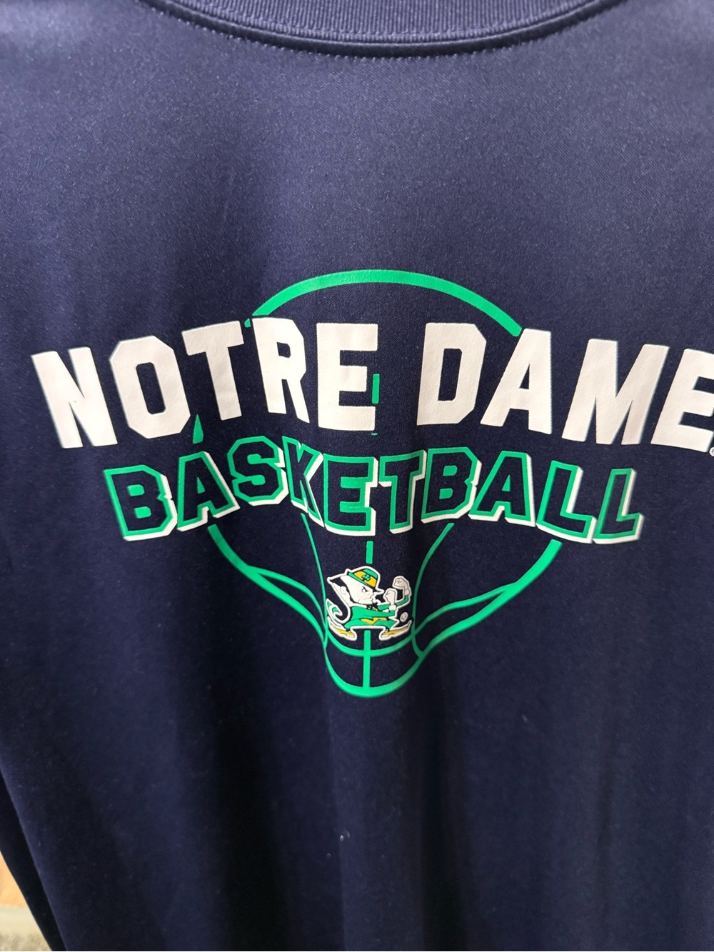 Champion Notre Dame Fighting Irish Basketball Navy Blue Shirt Size XL - Picture 2 of 7